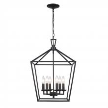 Trans Globe 10266 BK - 6LT PENDANT-BIRD CAGE-BK